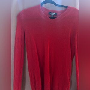 Lord & Taylor Vibrant Red Cashmere Sweater